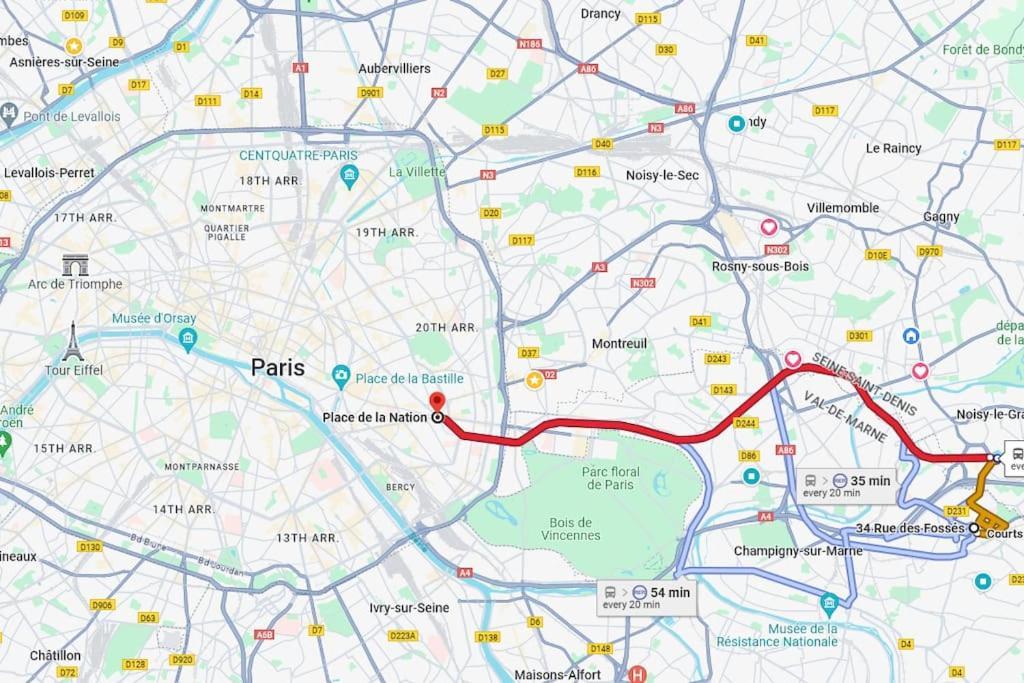 Charme & Confort T2 Lumineux Entre Paris And Disney Villiers-sur-Marne Esterno foto